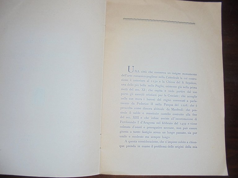 CONTRIBUTO ALLA STORIA DELLE ORIGINI DI BARLETTA