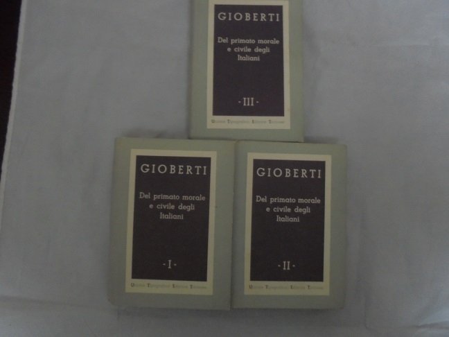 DEL PRIMATO MORALE E CIVILE DEGLI ITALIANI. 3 VOLUMI A … | Immagine principale