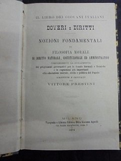 DOVERI E DIRITTI. NOZIONI FONDAMENTALI DI FILOSOFIA MORALE DI DIRITTO …