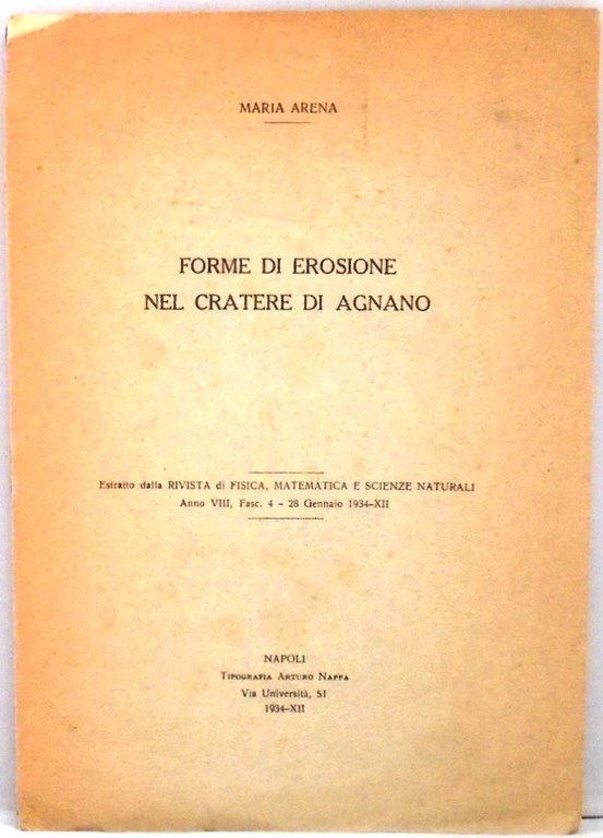 FORME DI EROSIONE NEL CRATERE DI AGNANO