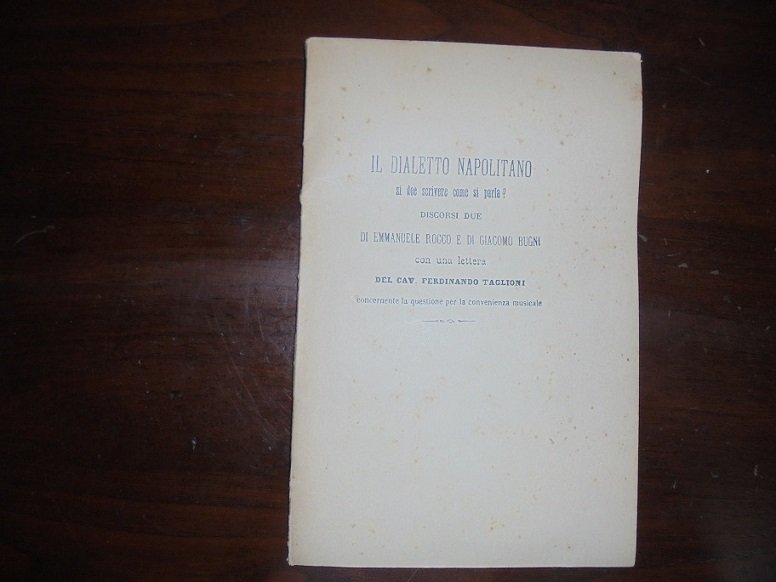 IL DIALETTO NAPOLITANO SI DEVE SCRIVERE COME SI PARLA? Discorsi … | Immagine principale