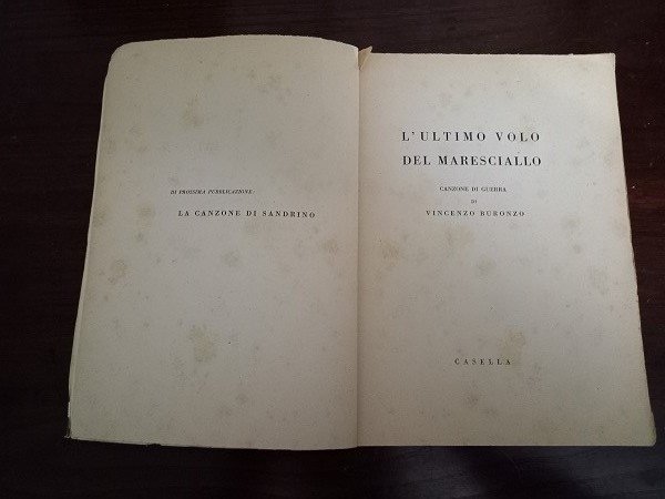 L`ULTIMO VOLO DEL MARESCIALLO. CANZONE DI GUERRA