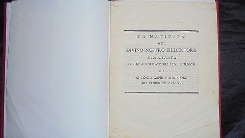 LA NATIVITA` DEL DIVINO NOSTRO REDENTORE Dimostrata con le autorit‡ …