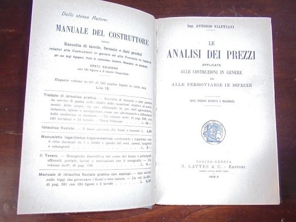 LE ANALISI DEI PREZZI APPLICATE ALLE COSTRUZIONI IN GENERE ED …