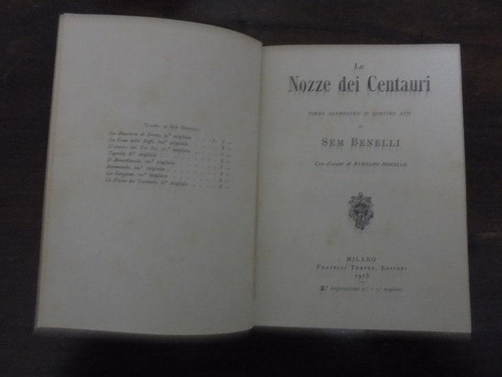 LE NOZZE DEI CENTAURI. POEMA DRAMMATICO IN QUATTRO ATTI