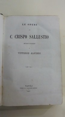 LE OPERE DI C. CRISPO SALLUSTIO