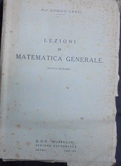 LEZIONI DI MATEMATICA GENERALE