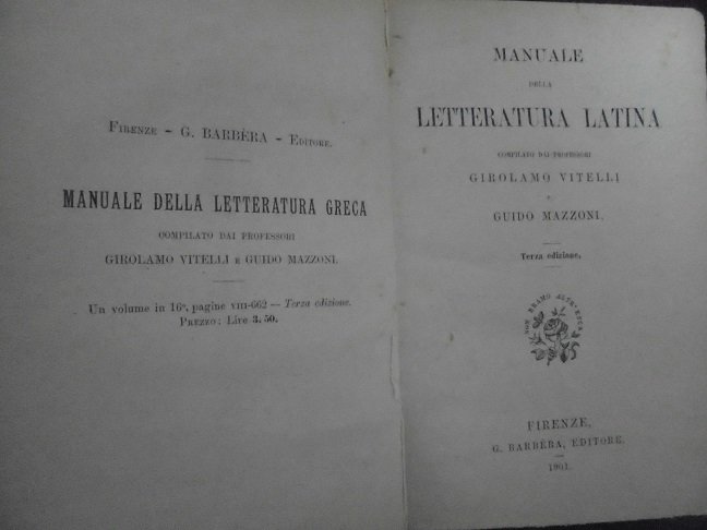 MANUALE DELLA LETTERATURA LATINA | Immagine principale