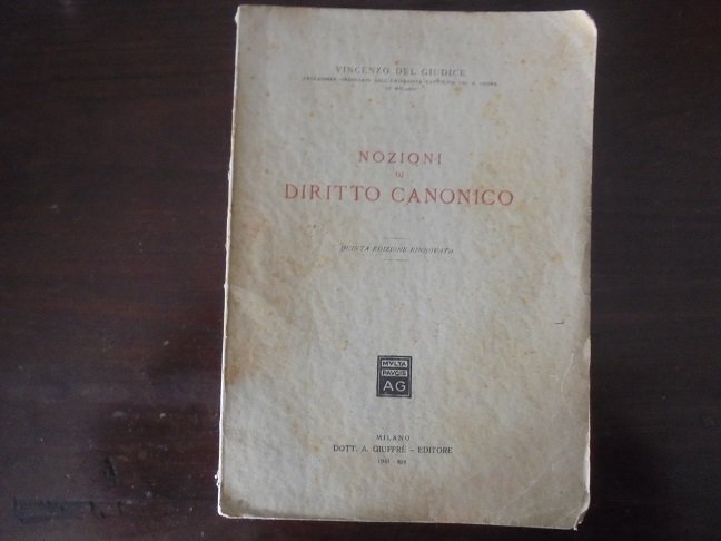 NOZIONI DI DIRITTO CANONICO