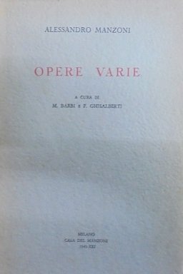 OPERE VARIE. VOL. II