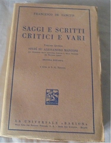 SAGGI E SCRITTI CRITICI E VARI. VOLUME QUINTO. STUDI SU … | Immagine principale