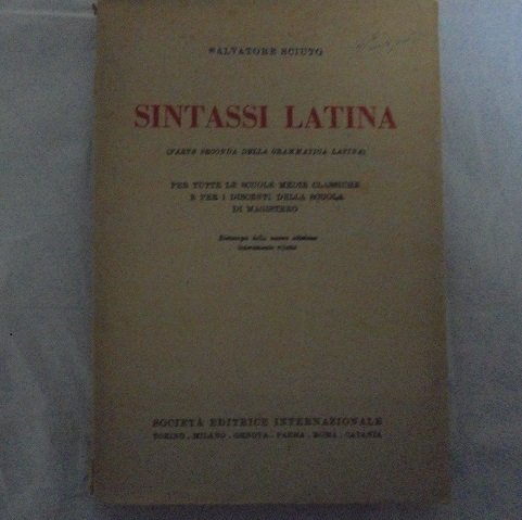 SINTASSI LATINA (PARTE SECONDA DELLA GRAMMATICA LATINA) Per tutte le … | Immagine principale