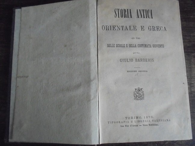 STORIA ANTICA ORIENTALE GRECA AD USO DELLE SCUOLE E DELLA …