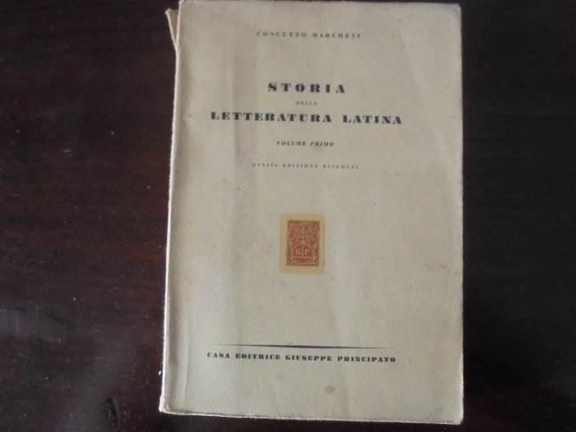 STORIA DELLA LETTERATURA LATINA VOLUME PRIMO | Immagine principale