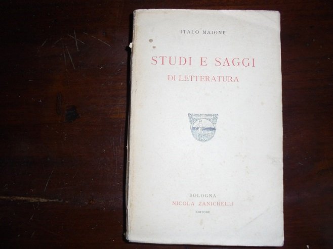 STUDI E SAGGI DI LETTERATURA