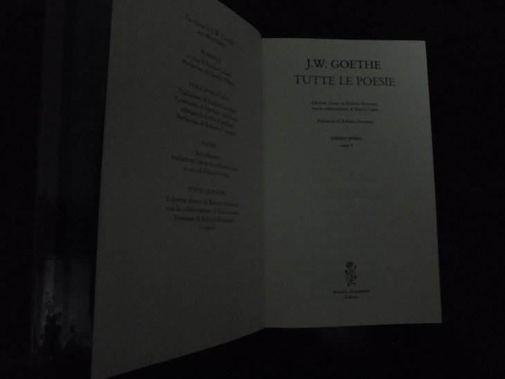 TUTTE LE POESIE. VOLUME PRIMO TOMO 1 Edizione diretta da …