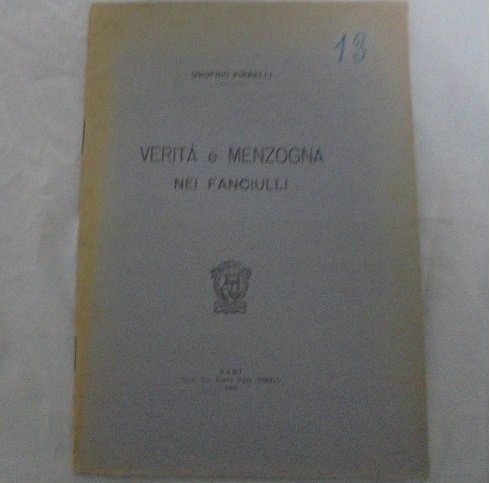 VERITA` E MENZOGNA NEI FANCIULLI | Immagine principale