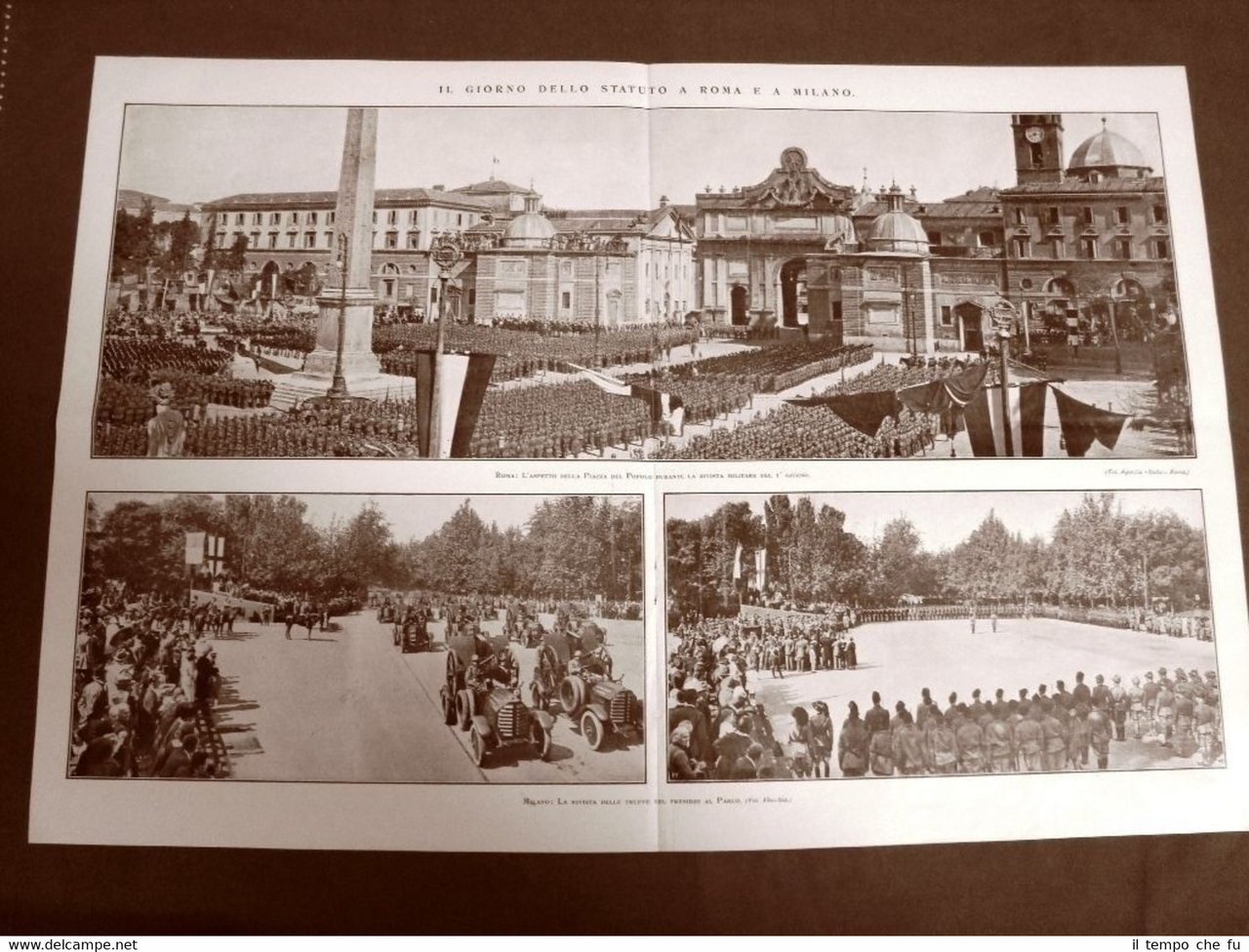 1 giugno 1924 Festa Statuto Roma e Milano + Roma …