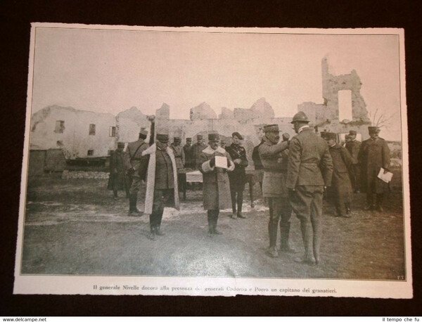 WW1 Prima Guerra mondiale 1914-1918 Castelnuovo Nivelle Cadorna Porro Medaglia