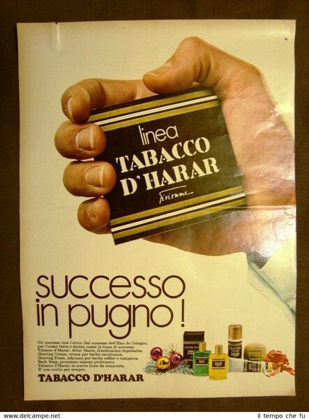 Profumo Tabacco d'Harar e Specialità tedesche Pubblicità vintage anni '70