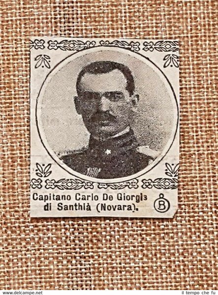 Decorato al valore nel 1917 Carlo De Giorgis di Santhià …