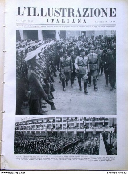 L'Illustrazione Italiana del 7 Novembre 1937 Aprilia Stalin Annuale del …