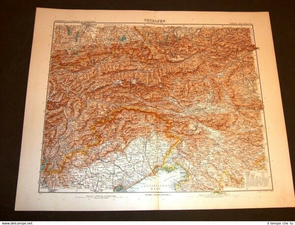 Carta Geografica O Mappa Stielers Scherrer Habenicht Del 1901 Alpi ...