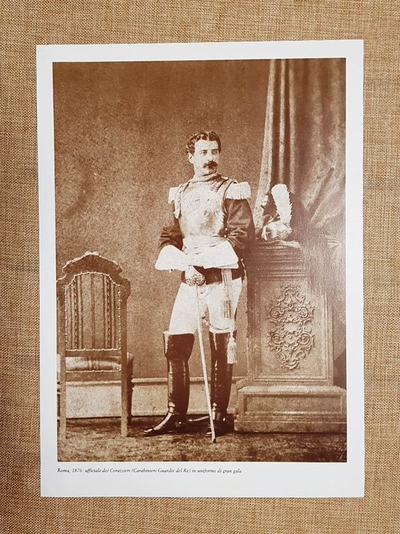 1871 Chieti Carabiniere Chiaffredo Bergia Brigantaggio 1876 Corazziere Gran gala