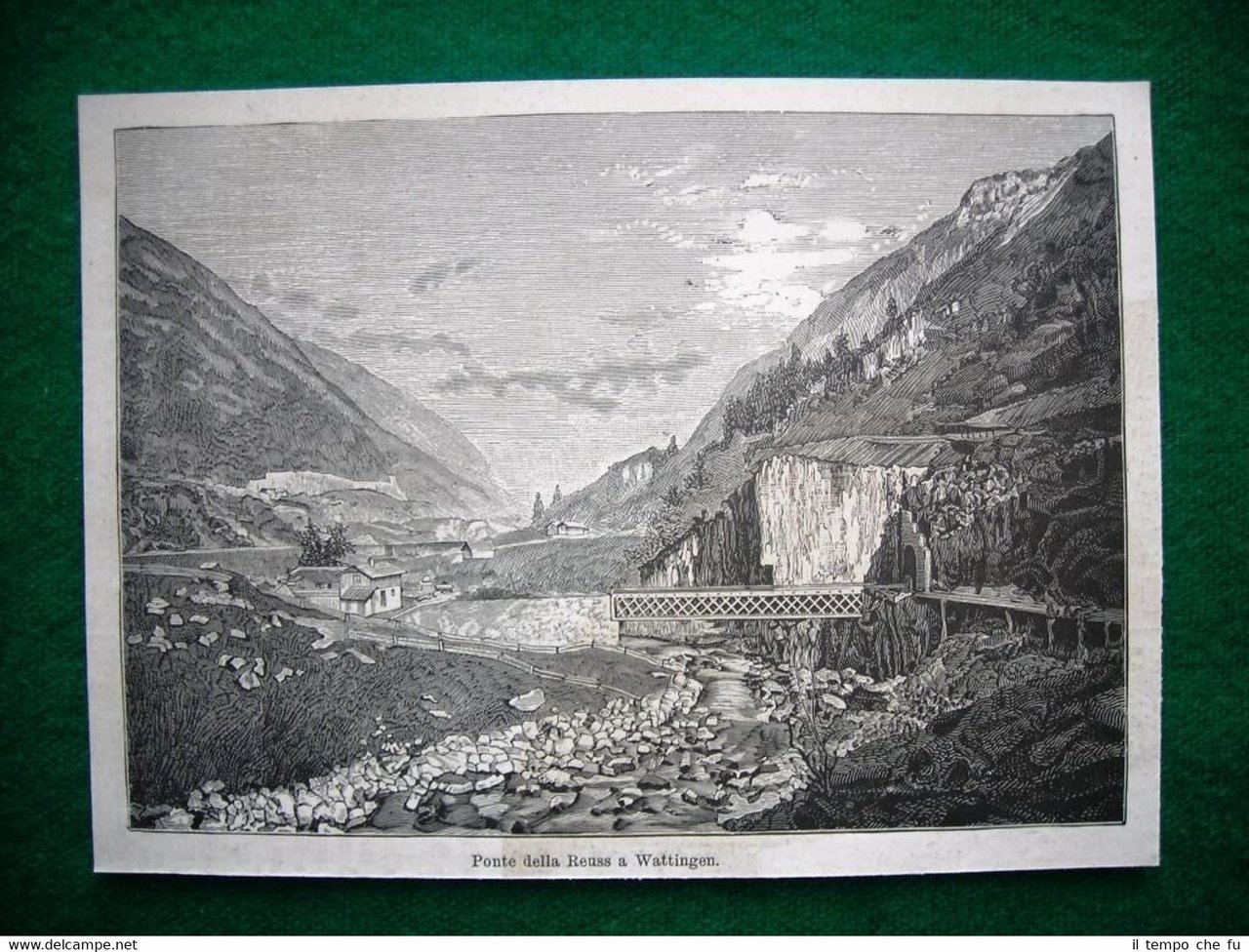 1882 - Ferrovia Gottardo, Ponte della Reuss a Wattingen