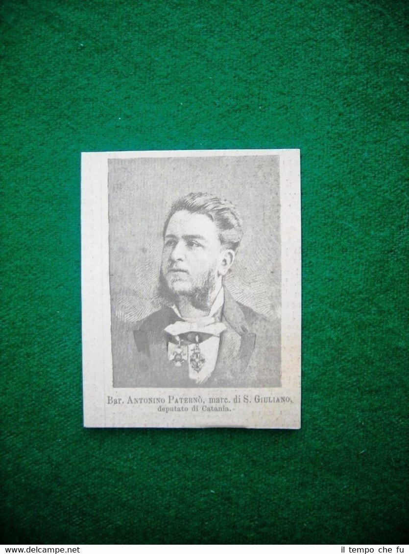 1882 - Marchese di San Giuliano Antonino Paternò, deputato di …