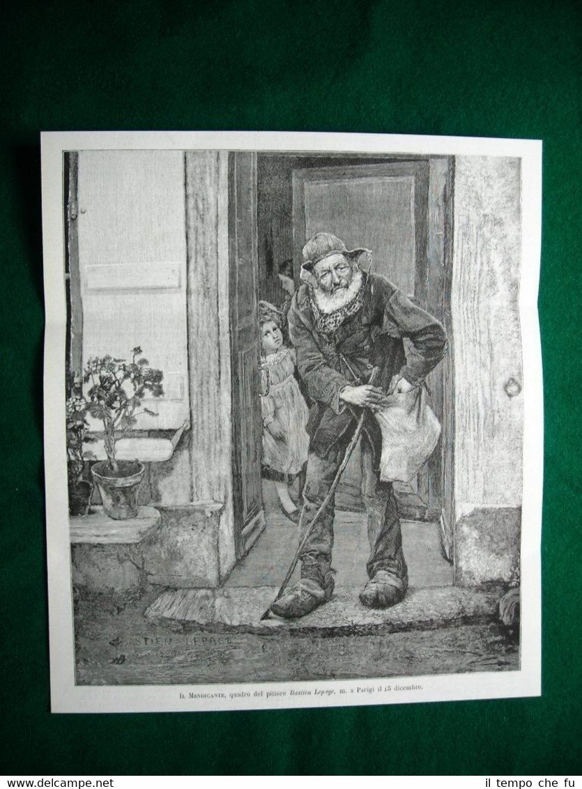 1884 - Il Mendicante, quadro del pittore Bastien Lepage