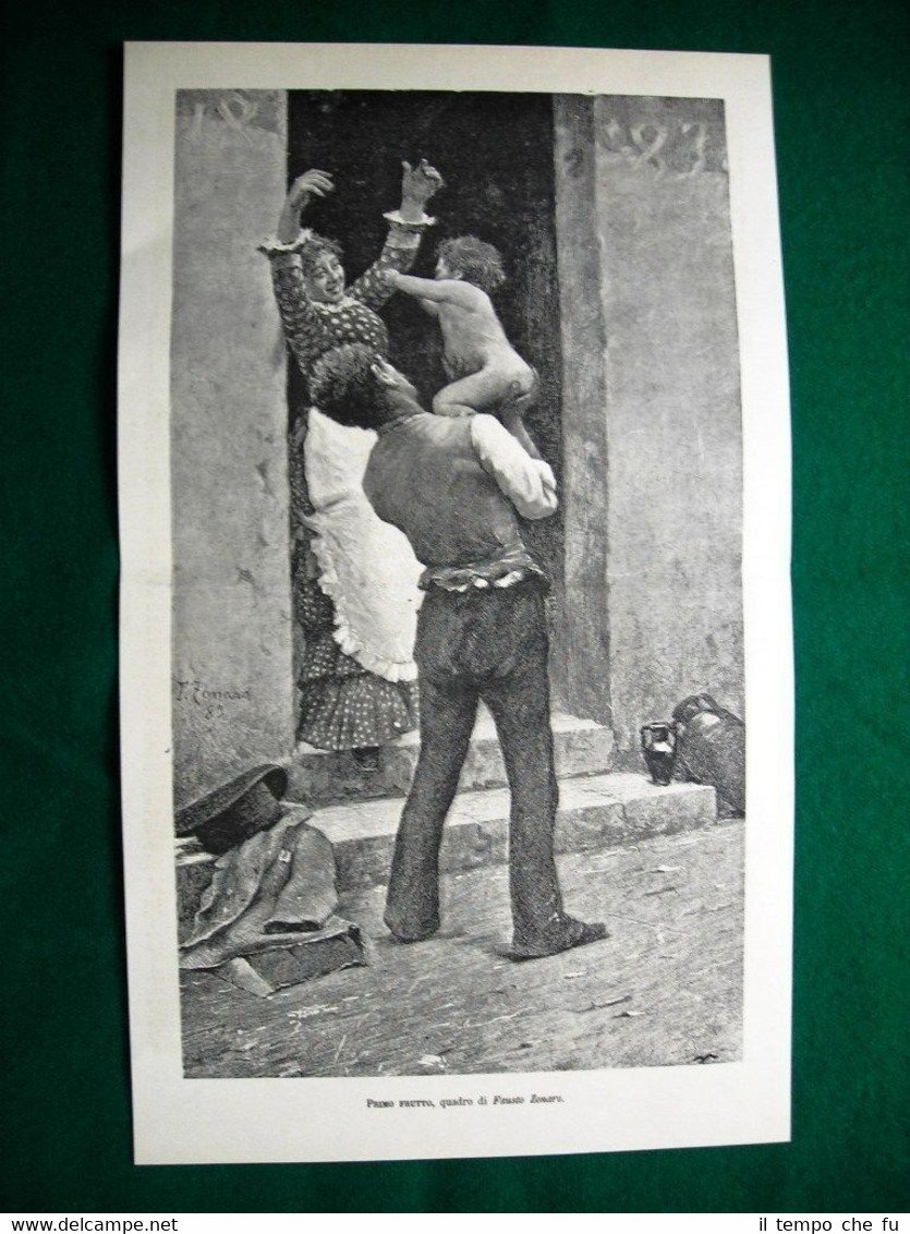 1884 - Primo frutto, quadro di Fausto Zonaro