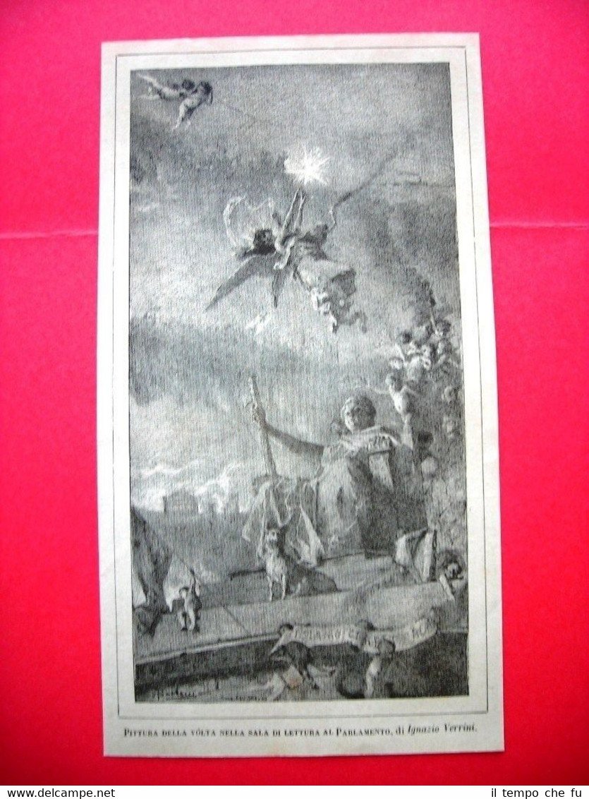 1885 - Pittura della Volta nella sala di lettura al …