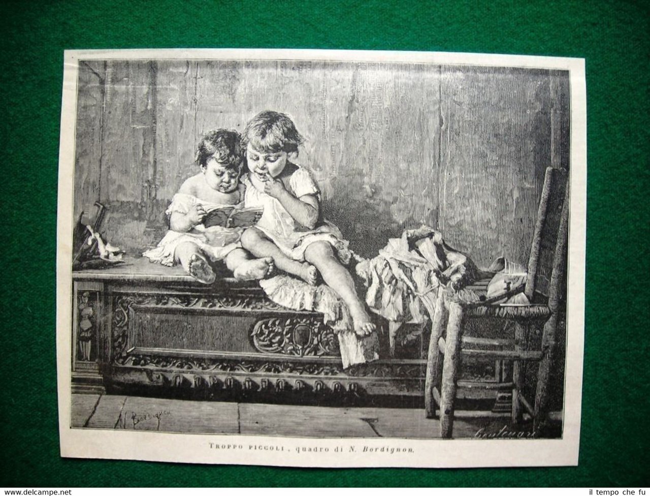 1885 - Troppo piccoli, quadro di N. Bordignon