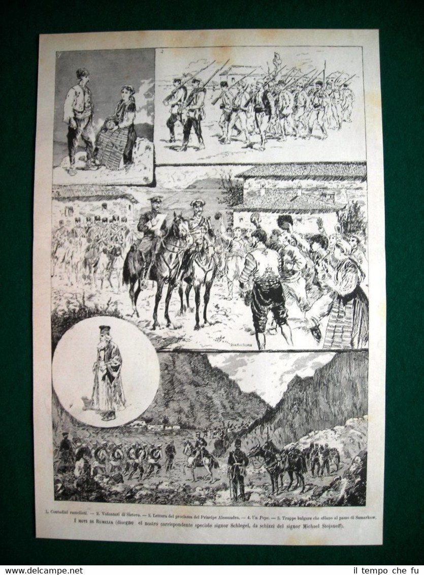 1885 i Moti di Rumelia - volontari di Sistovo, truppe …