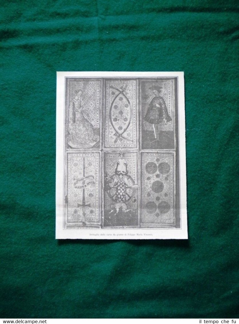 1895 - dettaglio delle carte da gioco di Filippo Maria …