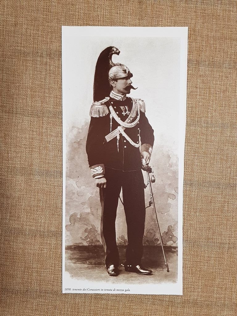 1898 Tenente dei Corazzieri in mezza gala carabiniere a cavallo …