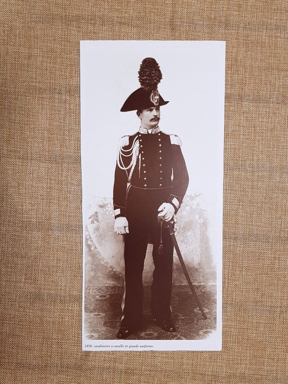 1898 Tenente dei Corazzieri in mezza gala carabiniere a cavallo …