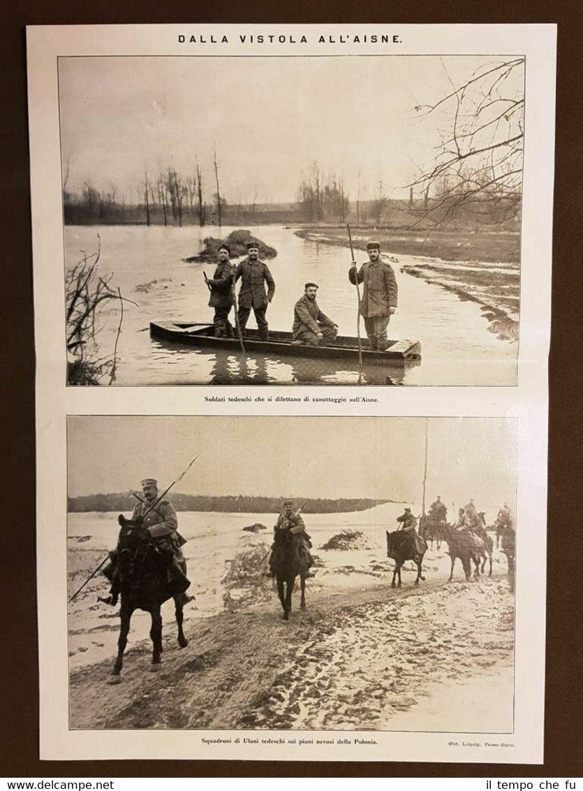1915 Vistola Tedeschi sull'Aisne e Ulani in Polonia WW1 Prima …