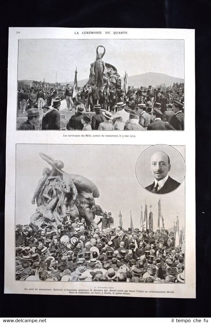 24 maggio 1915, Bruno Garibaldi, G. d'Annunzio, Quarto WW1 Guerra … | Immagine principale