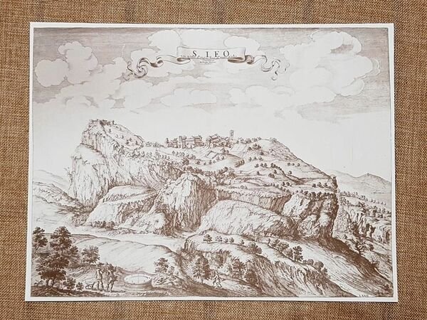 Veduta di San Leo nel 1705 Marche Pieter Mortier Litografia …