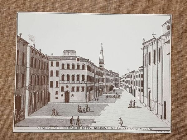 Modena nel 1790 Ingresso di Porta Bologna Emilia Romagna Litografia …