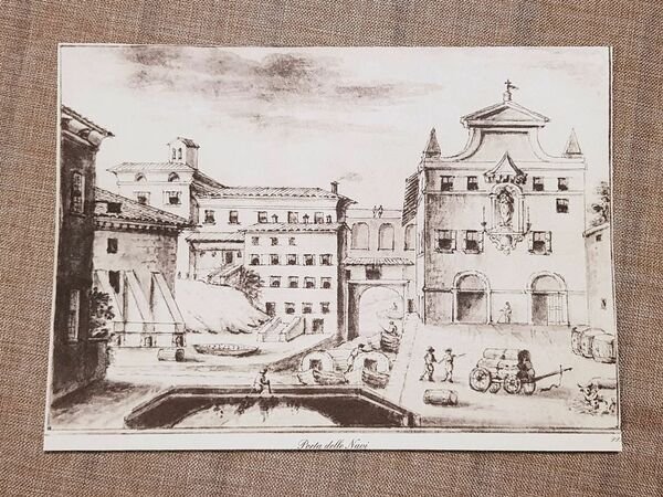 Bologna nel 1779 Porta delle Navi Emilia Romagna Litografia Ristampa