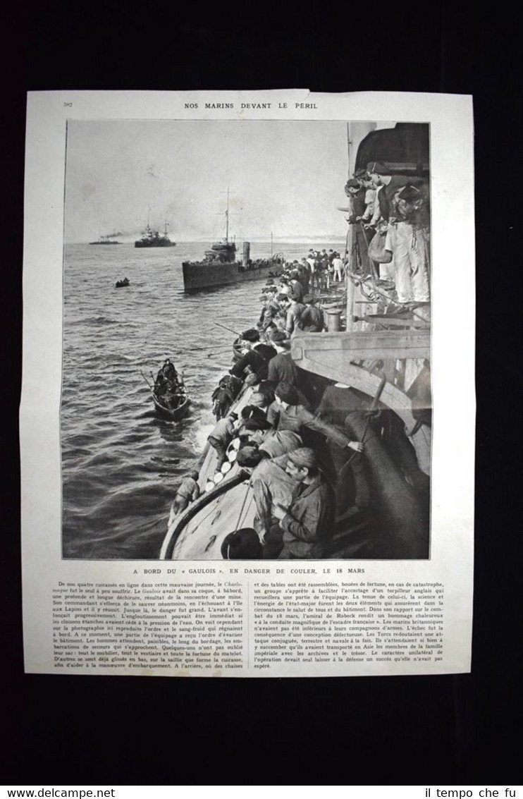 A bord du Gaulois, Officiers et etat-major de Bouvet WW1 …