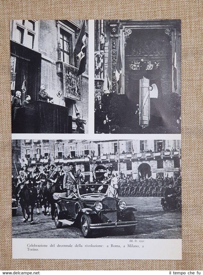 A Roma, Milano e Torino nel 1932 Per il decennale …