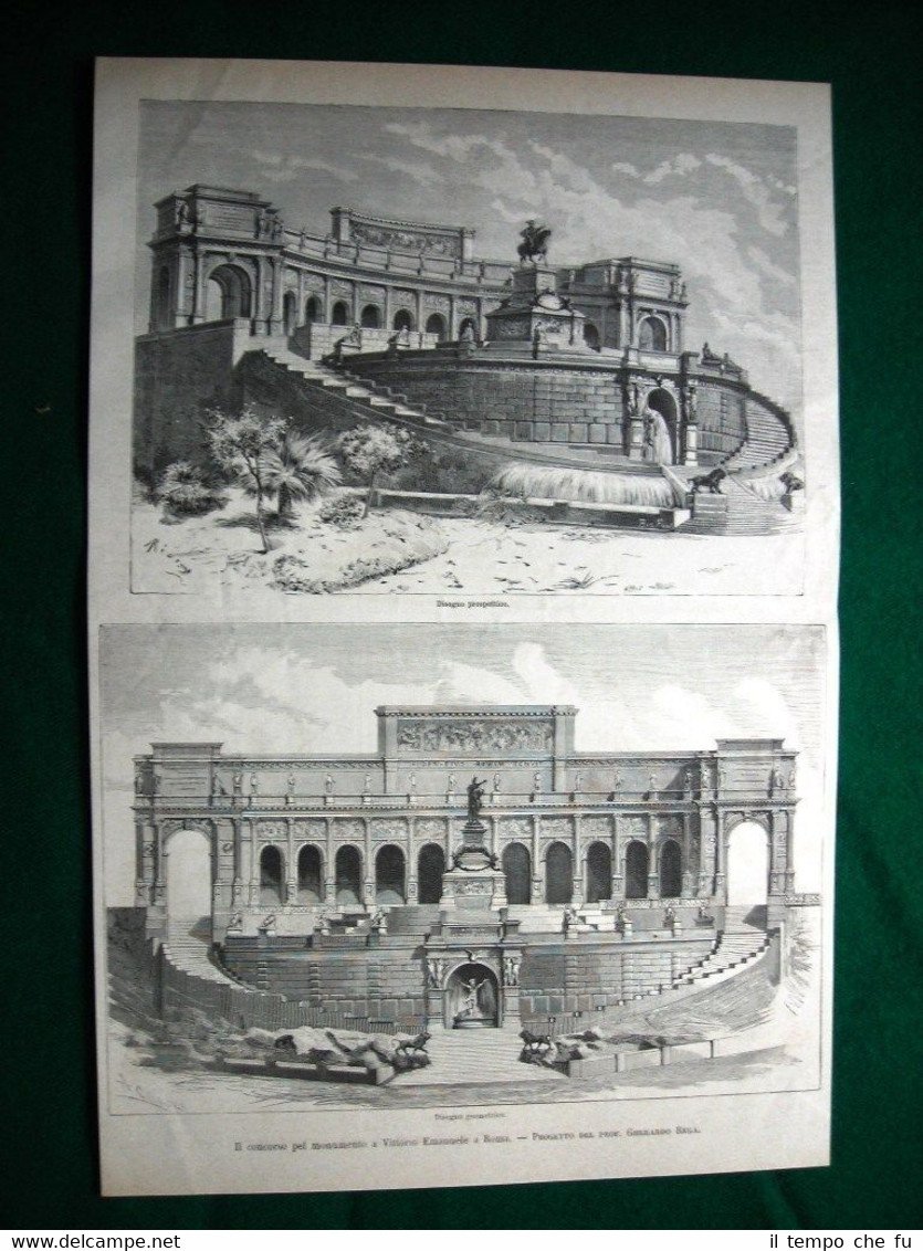A Roma nel 1884 - il concorso per il monumento …
