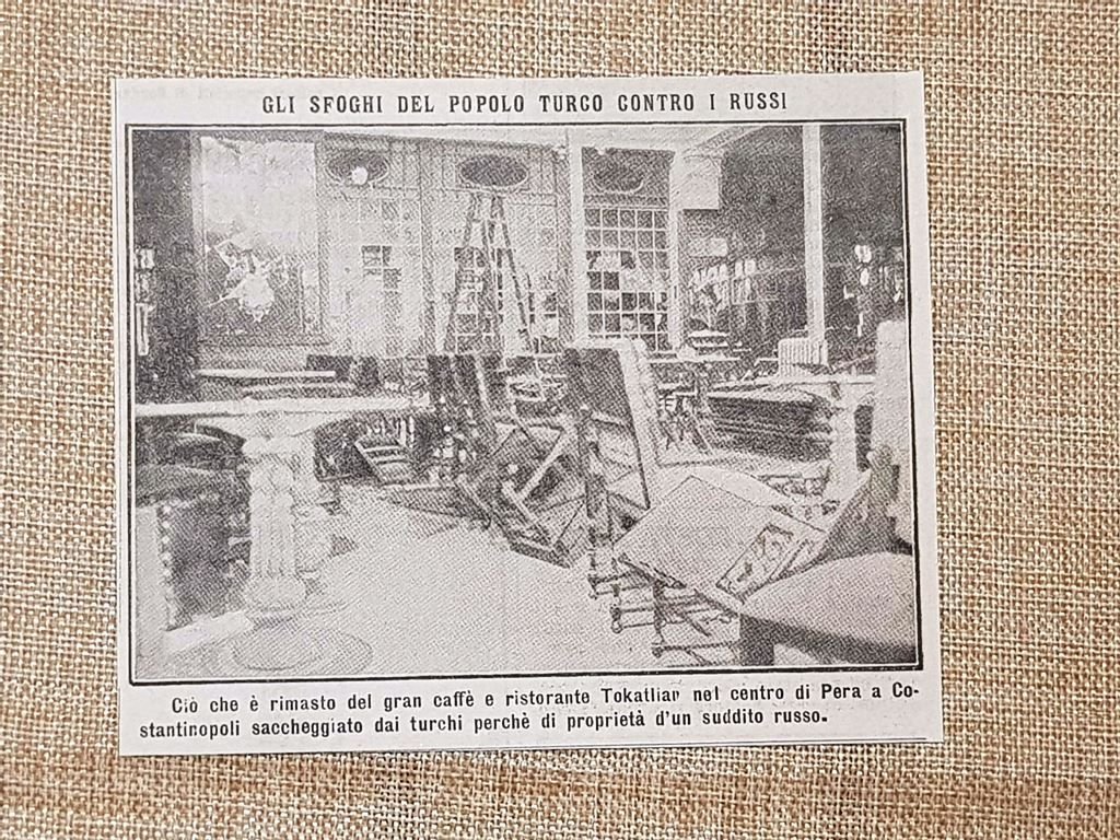 A Tokatlian nel 1914 Turchi devastano un Caffè Pera Costantinopoli …