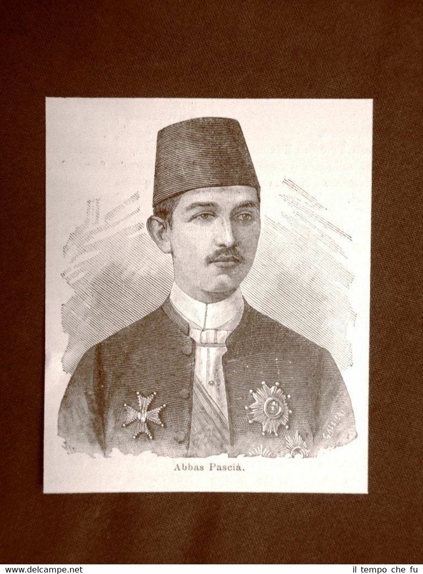 Abbas Hilmi II nel 1891 Ultimo Chedivè d'Egitto Alessandria 1874 … | Immagine principale