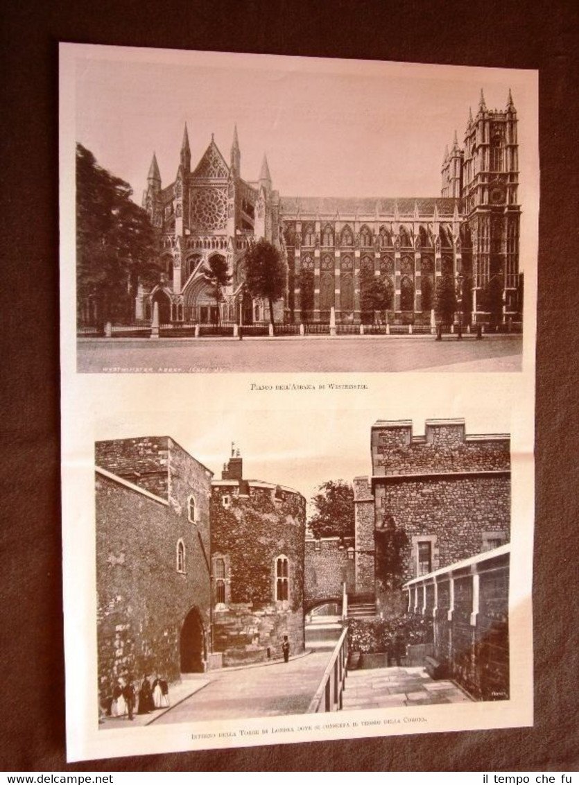 Abbazia di Westminster nel 1902 Torre Londra Tesoro Corona Interno … | Immagine principale