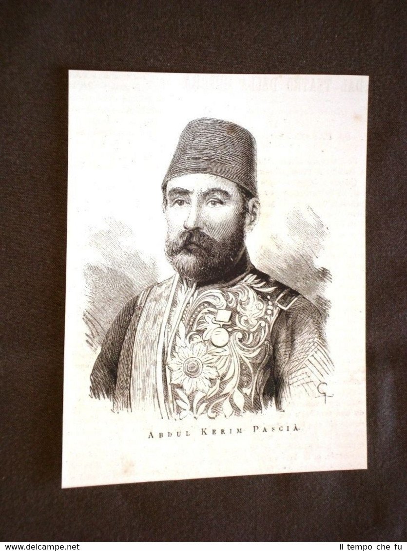 Abdul Kerim Pascià nel 1876 Turchia